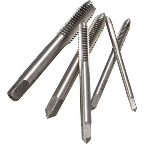 XNEMON 5PCS/Set HSS M3 M4 M5 M6 M8 Machine Spiral Point Straight Fluted Screw Thread Metric Plug Hand Tap Drill Set Hand Tools