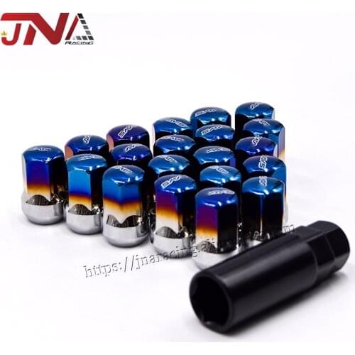 JDM Roasted Blue Lug Nuts for Racing Wheel Nuts titanium alloy forged car tire accessories