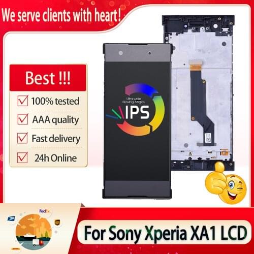 5.0" For SONY Xperia XA1 LCD Display Touch Screen With Frame Replacement For SONY XA1 G3112 G3116 G3121 Original LCD+Tools
