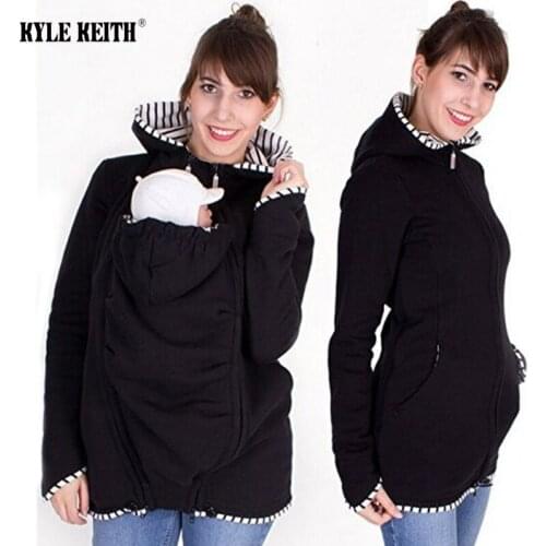 Maternity hoodies Winter Jacket Pregnant Women Outerwear Long Sleeve Solid Bring Children Outfits Clothing Size S-2XL