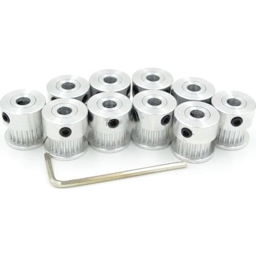 2M 2GT Timing Pulley, 20 Teeth Bore 5mm, Open Synchronous Belt Width 6mm, Small Backlash 20T 20Teeth, 10pcs