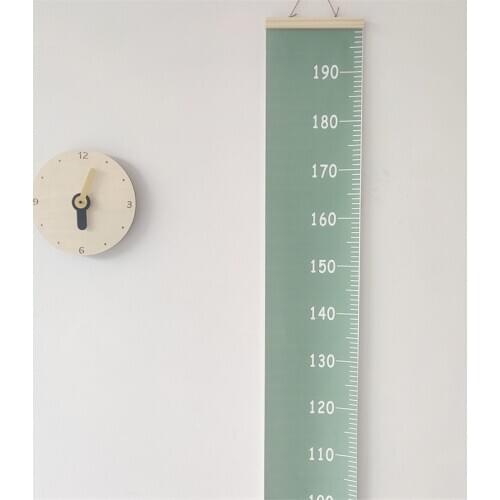 1Pc 200cm*20cm Nordic Solid Color Children Height Growth Chart Wall Hanging Ruler for Kids Room Kindergarten