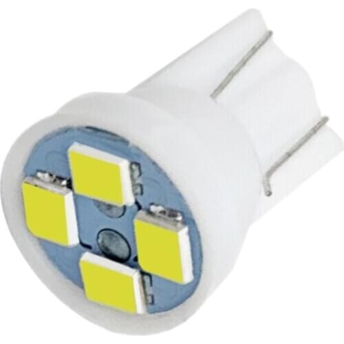 10PCS Car Dome Led T10 3528 1210 4SMD White Auto Wedge Tail Lamp Car Signal Led 194 168 W5W DC 12V External Reading Blub