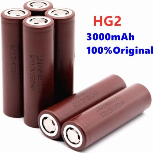 100% New Original 18650 battery HG2 18650 Rechargeable battery 3000mAh battery 18650 HG2 3.6V dedicated For hg2 3.7v Power