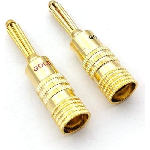 2pcs copper Speaker 4mm banana plug connectors