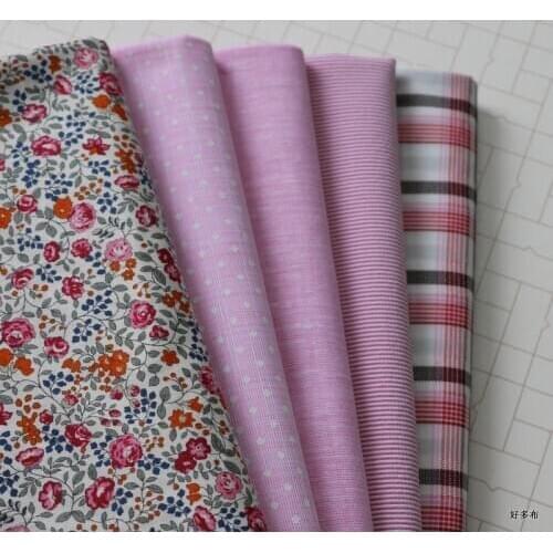 25cm*25cm*5 pieces, Cotton Fabric Printed Cloth Sewing Quilting Fabrics For Patchwork Needlework DIY Handmade Doll Accessories