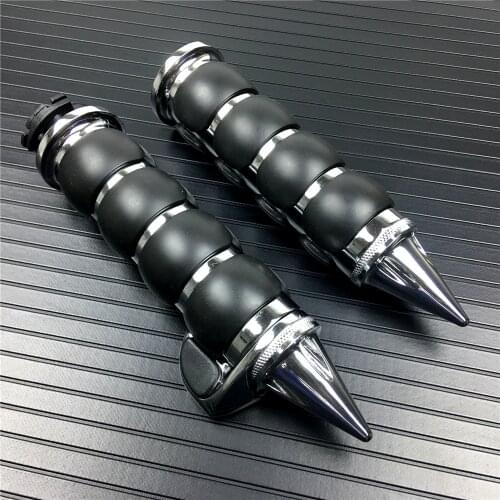 1" or 7/8'' 4-Ring Air Cushioned Hand Grips w/ Throttle For Harley Honda Kawasaki Suzuki Yamaha Bikes Cruiser Chopper Custom