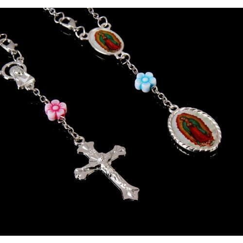 48 Pieces / Catholic Bracelet Rose Beads Imitation Rosary Childrens Communion Baptism Baby Like Catholic Mini Rosary