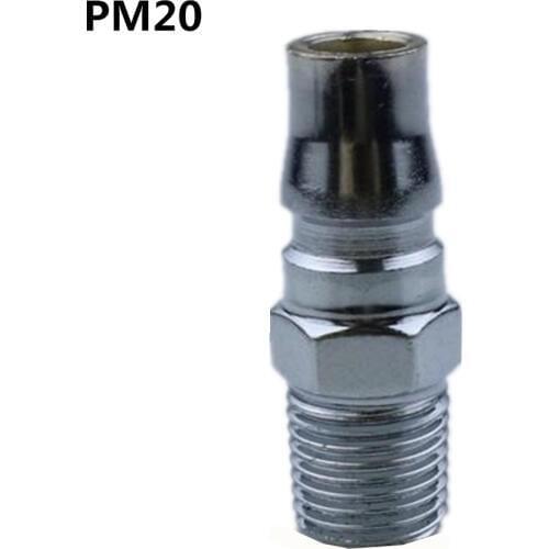 5Pcs PM-20 G1/4 Pneumatic Air Quick Coupler Socket Connector PM20 1/4"BSPP male thread 13.8MM 12.9MM