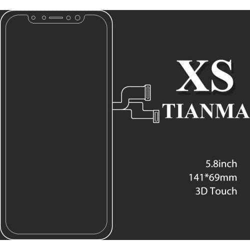 5PCS 5.8'' For iphone XS LCD Display tianma quality With Good Touch Screen Digitizer Assembly Replacement for phone XS with gift
