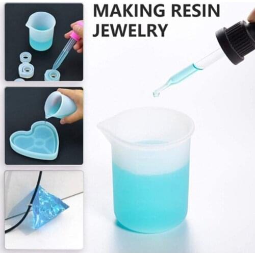 8Pcs Silicone Measuring Mixing Cup Resin Glue Tools Set Epoxy DIY Craft Tool Kit