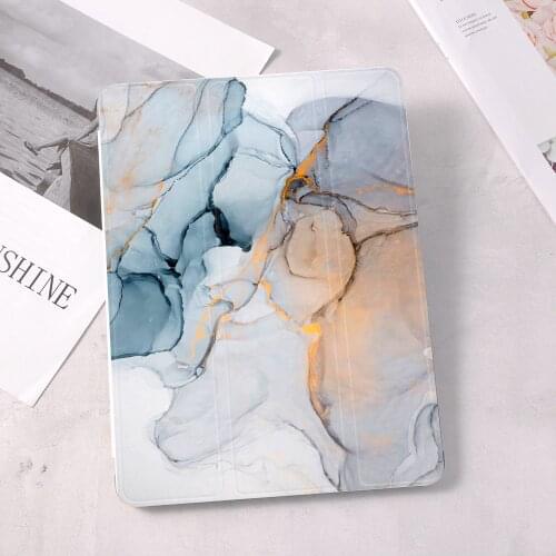 For iPad Air 4 Case 10.9 inch 2020 10.2 inch 8th Generation 7th 9.7 5th 6th Mini 4 5 iPad Pro 12.9 2018 Case Golden Marble Cover