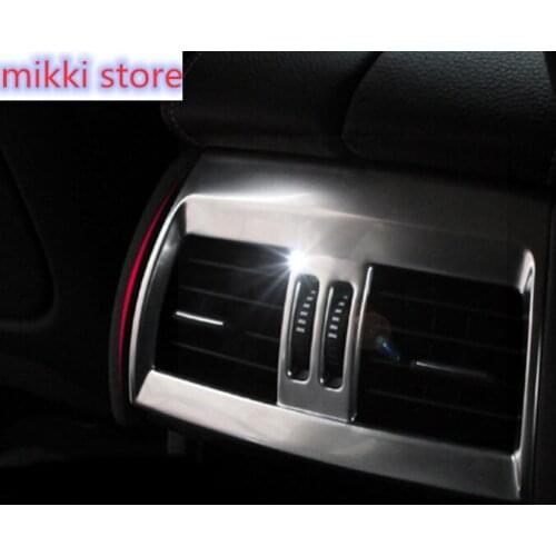 For BMW X5 X6 F15 F16 E70 E71 Car styling Rear Armrest air conditioning vent decorative frame air outlet trim strip Stickers