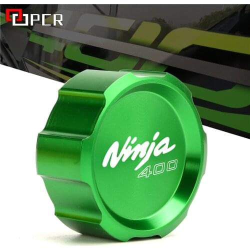 For KAWASAKI NINJA 400 2018 2019 Motorcycle CNC Rear Fluid Reservoir cover cap with logo Ninja400