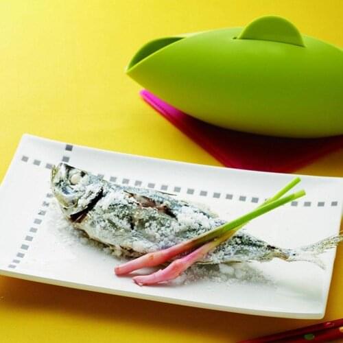 2021 New Hot Home Kitchen Microwave Oven Steamer Soft-paste Bowl Silicone Roaster Food Baking Steam Tool Cook A6S9 Folding O2K3