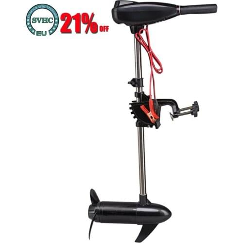 Electric Marine Propeller 12V-58 lbs Brush Plastic Boat Hanger Outboard Motor Rubber Boat Propeller Motor Aluminum Alloy Bracket