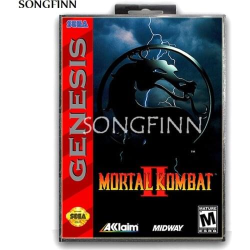 16 bit MD Memory Card With Box for Sega Mega Drive for Genesis Megadrive - Mortal Kombat II