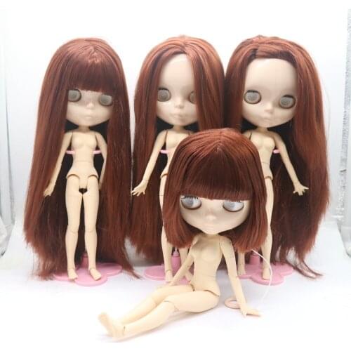 No eye chips,Joint body Blyth doll,Brown hair series (Series NO.BGF63 )