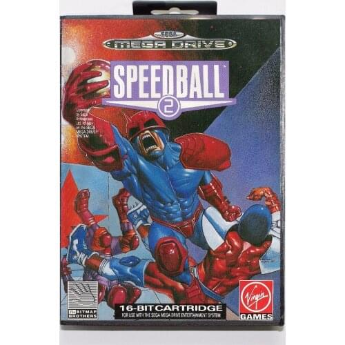 Hottest Speedball 2 Game Cartridge 16 bit MD Game Card With Retail Box For Sega Mega Drive For Genesis