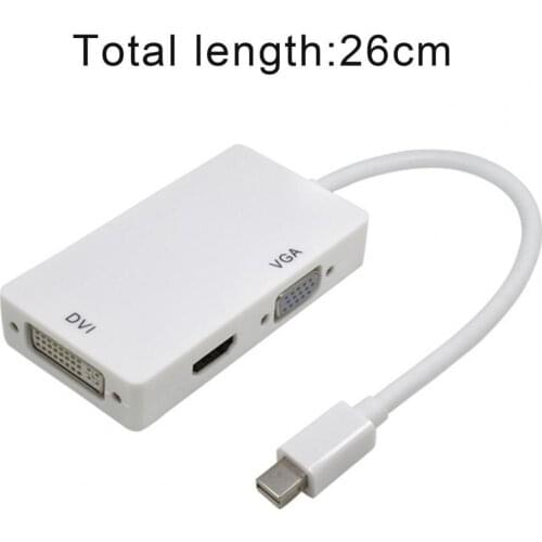 Multifunction Converter 3 in 1 HDMI-compatible High Quality ABS Mini DP to HDMI-compatible TV Adapter for Laptop