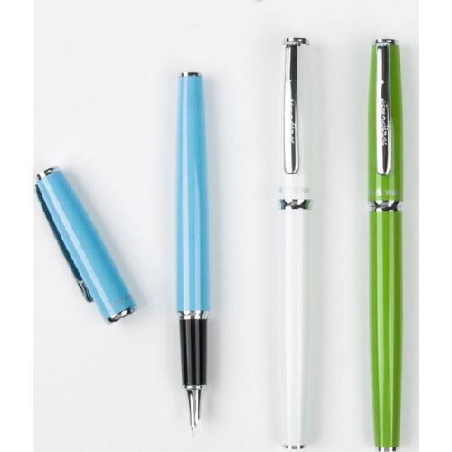 Ink Set Stationery Gift Box Metal Fountain Pen 0.38mm Nib Full Business Gift Pens Writing Calligraphy Office Supplies