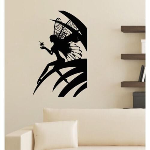 Fairy Girl Holding A Star Wall Sticker Home Decor Girls Kids Room Decoration Wall Decals Nursery Wall Art Murals Poster