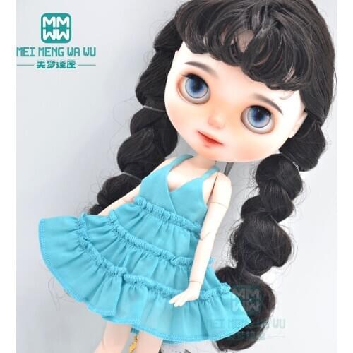 Blyth Doll Clothes fashion suspender skirt, plaid dress for Blyth Azone OB23 OB24 doll accessories