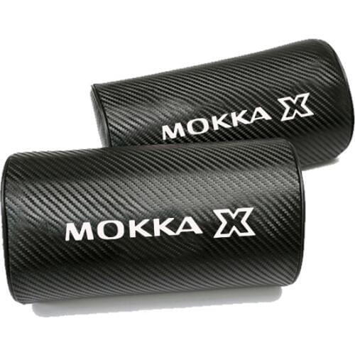 Carbon Fiber Texture PU leather Car Neck Pillow For Opel Mokka x