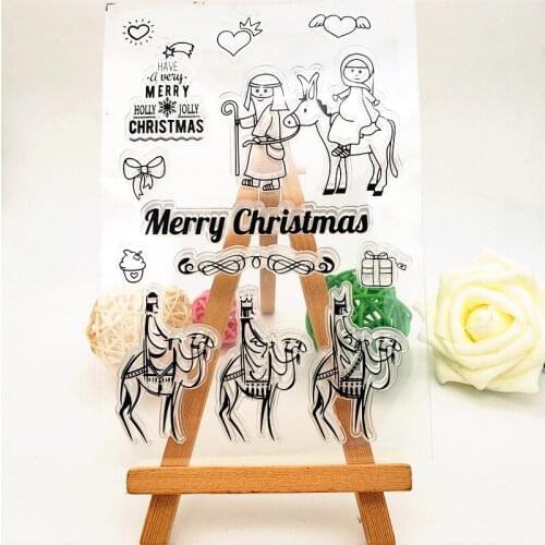 11x16cm Desert Camel Clear Stamps Transparent Seal Silicone Seal TPR Christmas Wedding Roller Stamps DIY Scrapbook Album Card