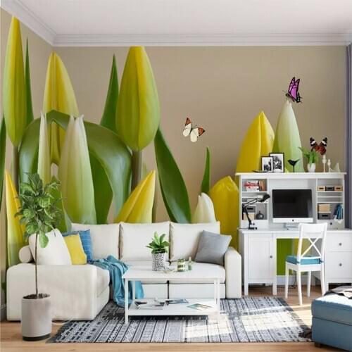 Dropship Custom 3D Mural Wallpaper Living Room Bedroom Sofa TV Background Wall Painting Wall Papers Home Decor Tropical Walpaper