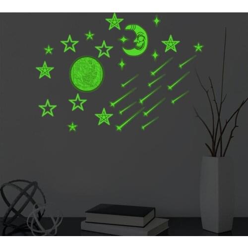 PVC Wall Stickers DIY Luminous Wallpaper Glow In Dark For Kids Room - Leo, 20X20CM