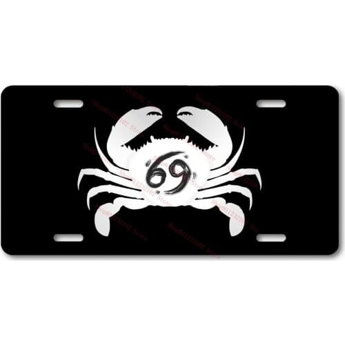 Cancer Zodiac Astrology License Plate Car Truck Iron Painting Vintage Home Decor for Bar Pub Club Man Cave Vintage Metal Sign