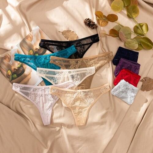 Sexy Lace Transparent Thong Girl Low Waist Panties Temptation Hot T Pants