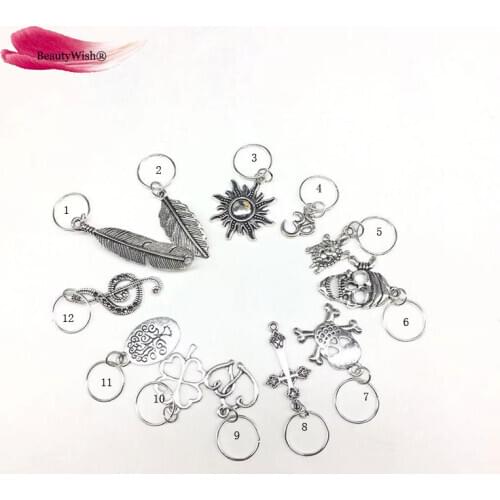 Silver Hair Accessaries Beads 5Pcs per Set Per Lot Silver Hair Braid Dreadlock Bead Leaf 14mm Hole Hair Cuffs Dread Tube Charm