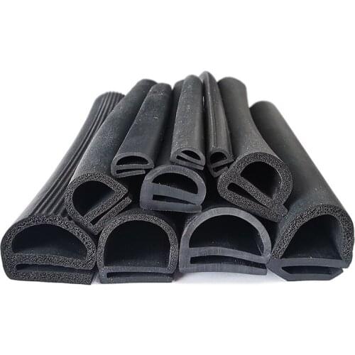 E Shape Solid Rubber Sealing Strip Seals Strip Black White Gray