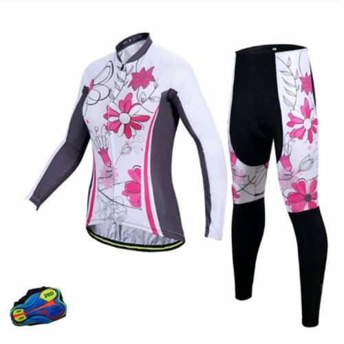 STRAVA Spring Autumn Cycling Jersey Woens Bib Set MTB Uniform Bicycle Clothing Quick Dry Bike Clothes Womens Long Cycling Wear