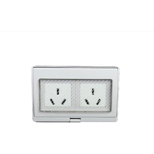 IP55 Wall Waterproof Dust-proof Power Socket, 250V16A AU / New Zealand Standard Double Electrical Outdoor Outlet Grounded
