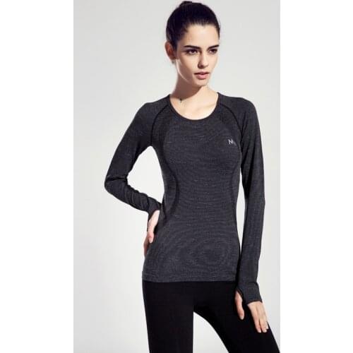 Womens Professional Fiitness Sports Running Long Sleeve Shirts Quick Drying Women Sports Fitness Sports Gym T Shirts
