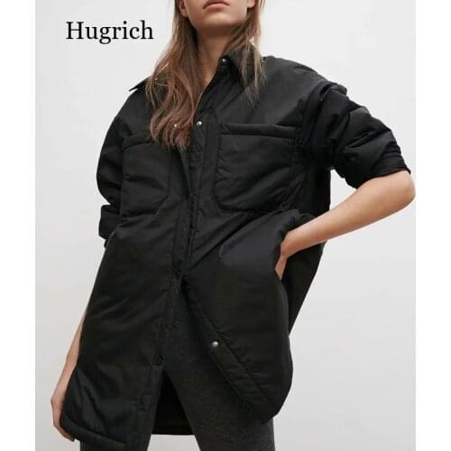 Womens Shirts Jackets Thin Parka Oversize Shirt Coats Femme Armygreen Outerwear Coats Bf Long Sleeve Khaki Coat Trf 2021