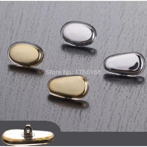 2000pcs=1000pairs New soft Silicone Nose Pads for optical Eyewear Glasses Accessories Screw-in Silver Gold option