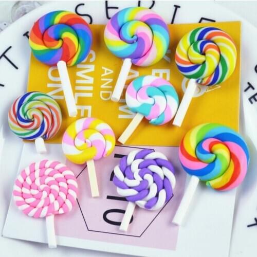 3 PCS Lollipop Shape Soft Pottery Ornaments DIY Material