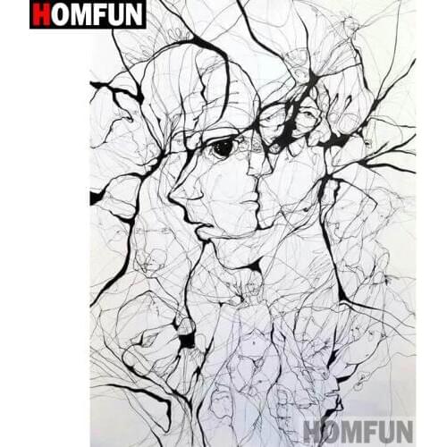 HOMFUN Full Square/Round Drill 5D DIY Diamond Painting "Character sketch" 3D Diamond Embroidery Cross Stitch Home Decor A19450