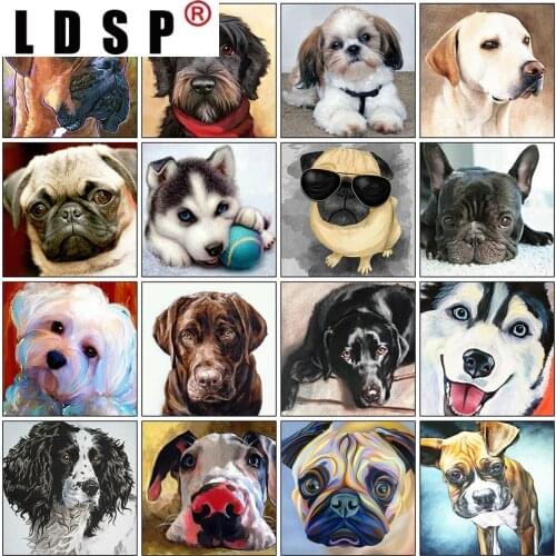 LDSP Home Decor 5D DIY Diamond Painting Dog Full Square Diamond Embroidery Sale Animals Rhinestone Picture Cross Stitch Kit