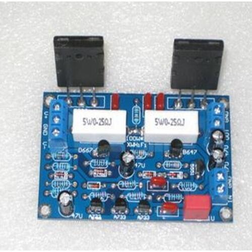 Free Shipping 2pcs Finished single channel 2SC5200+2SA1943 single track 100W amplifier