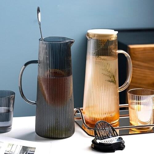 Household Juice Cold Kettle Glass Teapot Heat Resistant Water Jug Nordic Durable Jarra Agua Cristal Kitchen Accessories DK50CK