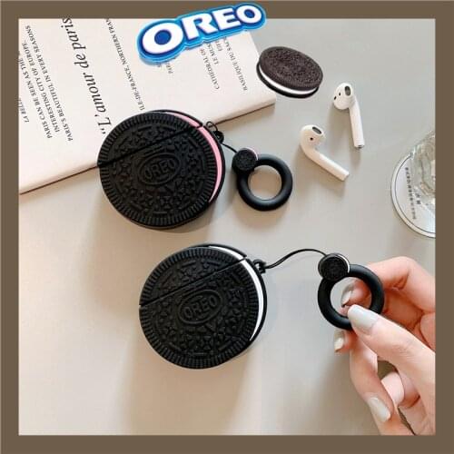 Biscuit For AirPods 1 2 earphone case Cookies AirPods Pro Case Cute cartoon Oreo headphone Cover Protect Wireless Headset cover
