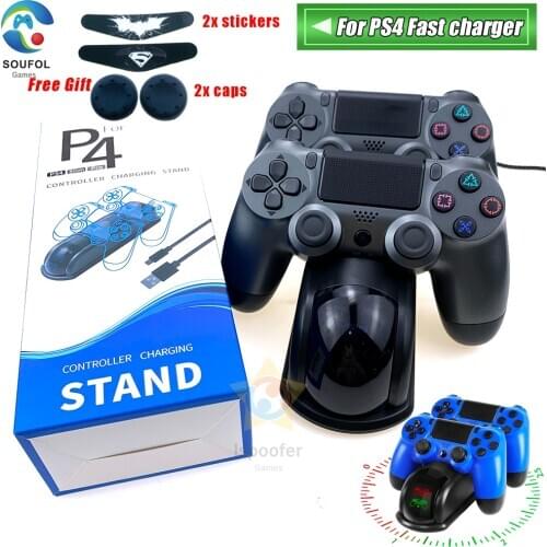 Fast Charging for PS4 Dock Dual Controller Charger Charging Station Gamepad Stand Holder for SONY PlayStation 4 Dropshipping
