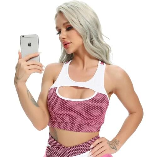 Hot Fitness Womens T-shirts Solid Workout Yoga Vest Sports Bra Backless Quick Dry Running Gym Sport bra Yoga Shirts Tank Top