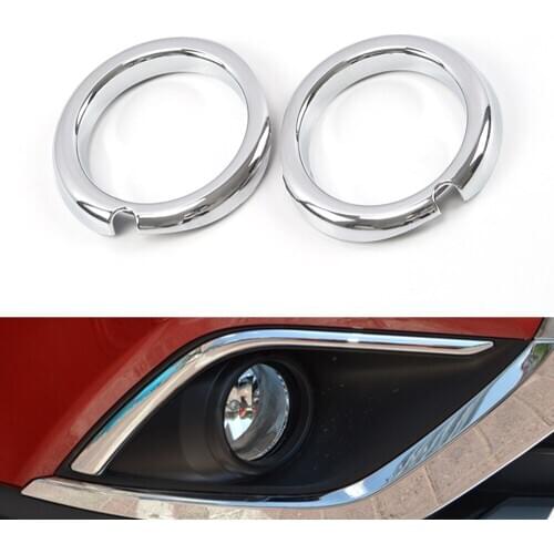Chrome For Mitsubishi Outlander 2016 2017 2018 2019 2020 Front Fog Light Lamp Cover Panel Frame Trims Accessories