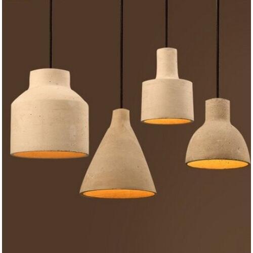 Retro Industrial Loft Style Creative Cement Droplight LED Pendant Light Fixtures For Dining Room Hanging Lamp Indoor Lighting